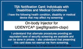 TSA Disability Notification Card