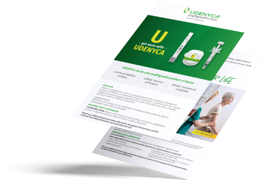 Screenshot of UDENYCA Product Fact Sheet PDF cover