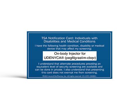 TSA Disability Notification Card