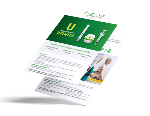 Screenshot of UDENYCA Product Fact Sheet PDF cover